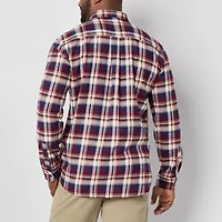St. John's Bay Mens Long Sleeve Classic Fit Big and Tall Flannel Shirt