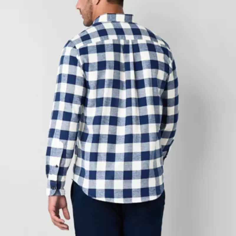 St. John's Bay Mens Long Sleeve Classic Fit Flannel Shirt
