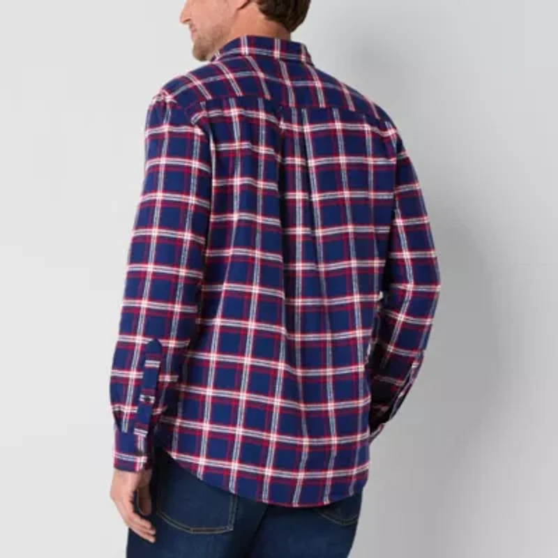 St. John's Bay Mens Long Sleeve Classic Fit Flannel Shirt