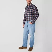 St. John's Bay Mens Long Sleeve Classic Fit Flannel Shirt