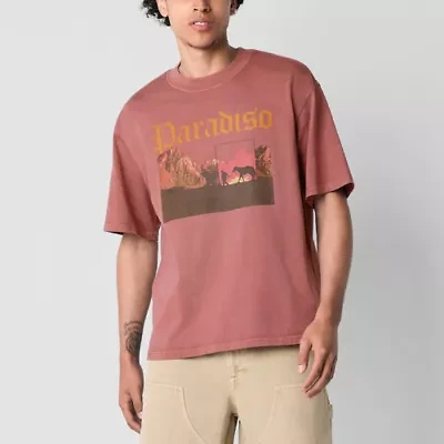 Arizona Mens Crew Neck Short Sleeve Boxy Fit Graphic T-Shirt
