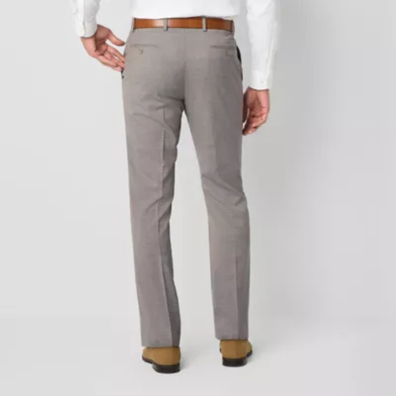 Collection By Michael Strahan Mens Checked Stretch Fabric Modern Fit Flat Front Suit Pant