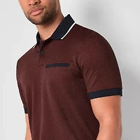 Stylus Printed Mens Regular Fit Short Sleeve Polo Shirt