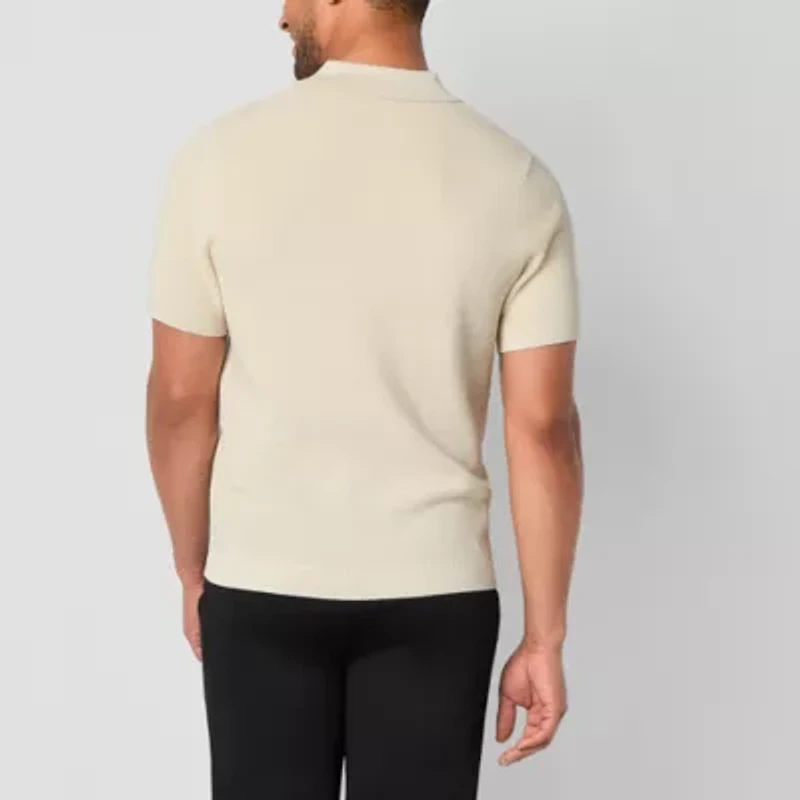 Stylus Mens Short Sleeve Pullover Sweater