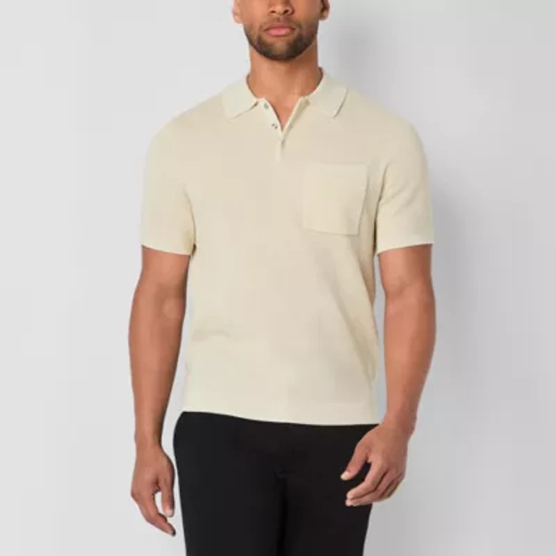 Stylus Mens Short Sleeve Pullover Sweater
