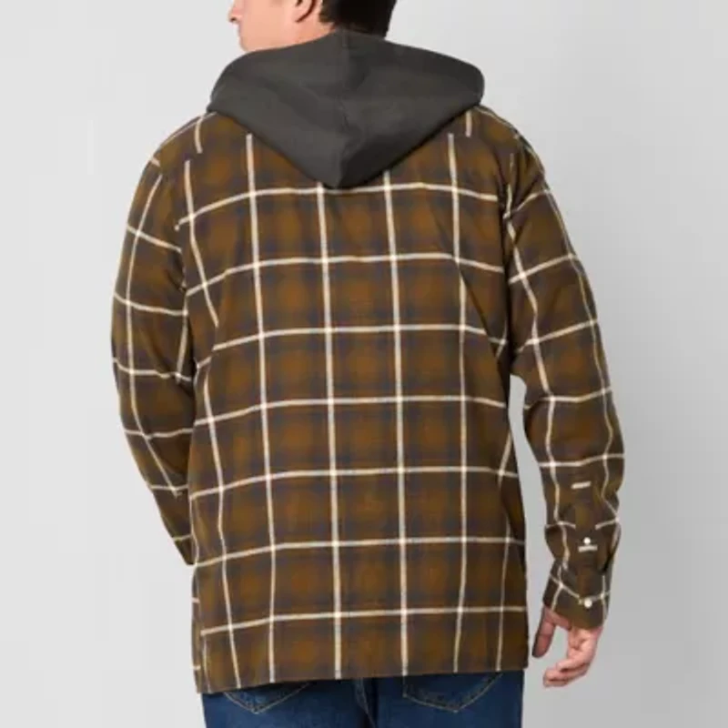 Arizona Mens Big and Tall Hooded Flannel
