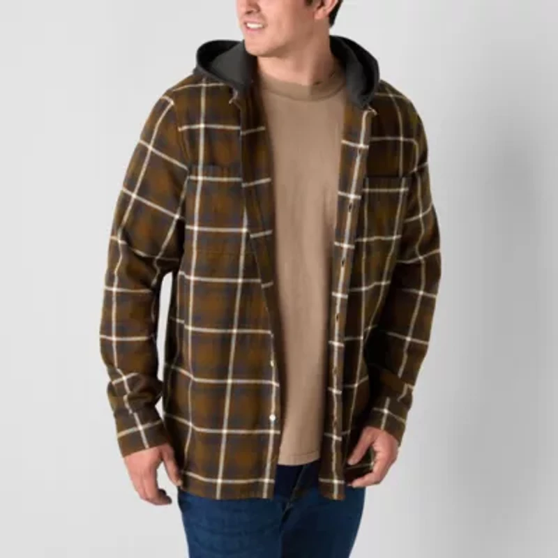 Arizona Mens Big and Tall Hooded Flannel
