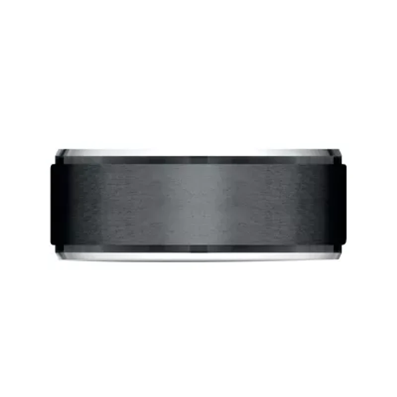 Mens 9mm Black Cobalt Wedding Band