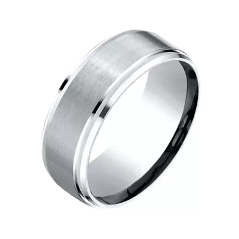 Mens 9mm Cobalt Wedding Band