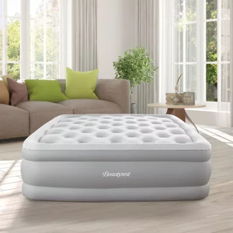 Beautyrest Sky Rise Raised Adjustable Comfort Coil Top Air Bed with A/C Express Pump