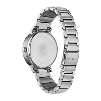 Citizen Silhouette Crystal Womens Crystal Accent Silver Tone Stainless Steel Bracelet Watch Fe7040-53e
