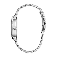 Citizen Silhouette Crystal Womens Crystal Accent Silver Tone Stainless Steel Bracelet Watch Fe7040-53e