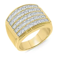 Mens 2 CT. T.W. Natural White Diamond 10K Gold Fashion Ring