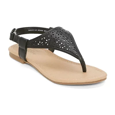 Arizona Girls Cameron Ii Adjustable Strap Flat Sandals