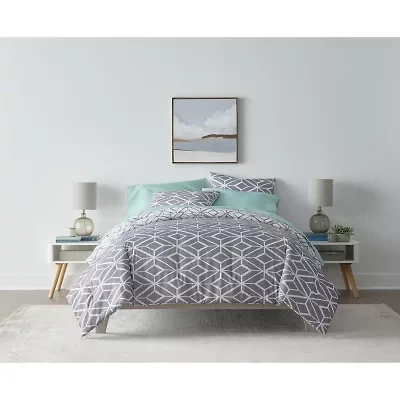 Home Expressions Ayden Geometric Reversible Complete Bedding Set with Sheets
