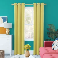 Sun Zero Harper Grommet Top Energy Saving 100% Blackout Single Curtain Panel