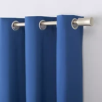 Sun Zero Harper Grommet Top Energy Saving 100% Blackout Single Curtain Panel
