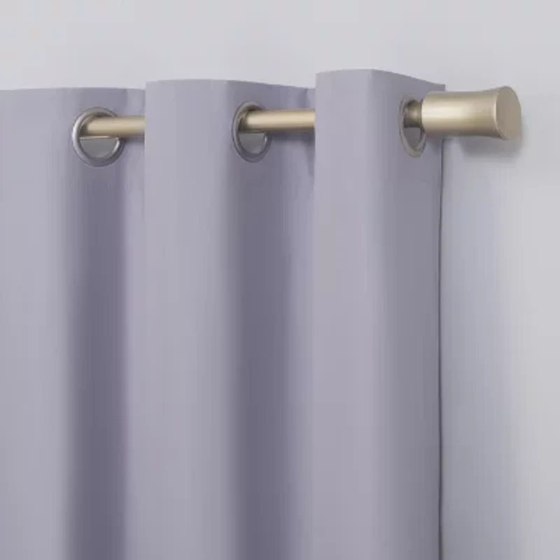 Sun Zero Harper Grommet Top Energy Saving 100% Blackout Single Curtain Panel