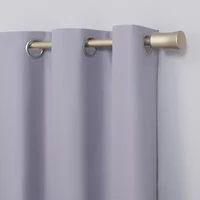 Sun Zero Harper Grommet Top Energy Saving 100% Blackout Single Curtain Panel