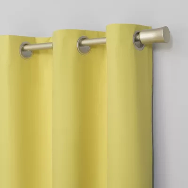 Sun Zero Harper Grommet Top Energy Saving 100% Blackout Single Curtain Panel