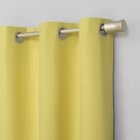 Sun Zero Harper Grommet Top Energy Saving 100% Blackout Single Curtain Panel