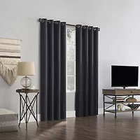 Sun Zero Array Grommet Top Energy Saving 100% Blackout Single Curtain Panel