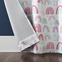 Sun Zero Rainbows Grommet Top Energy Saving 100% Blackout Single Curtain Panel