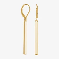 Womens 18K Gold Over Silver Drop Earrings