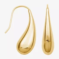 Teardrop Womens 18K Gold Over Silver Drop Earrings