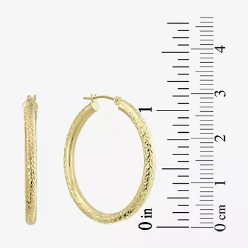 Womens 14K Gold 30mm Hoop Earrings