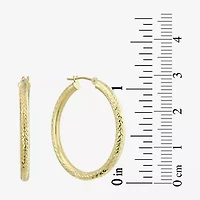 Womens 14K Gold 30mm Hoop Earrings