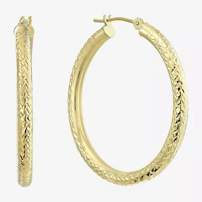Womens 14K Gold 30mm Hoop Earrings