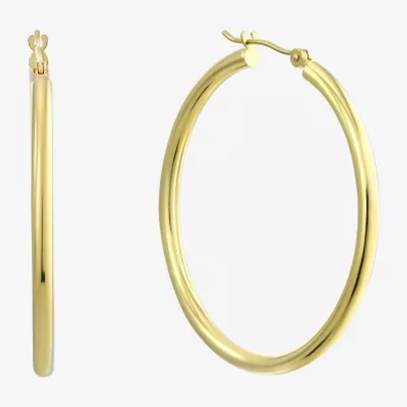 10K Yellow Gold 39mm Hoop Earrings