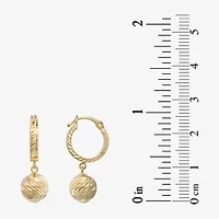 Womens 14K Gold 25mm Ball Hoop Earrings