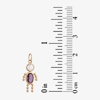 10K Gold February Birthstone Babies Boy Charm