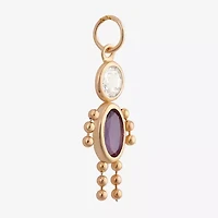 10K Gold February Birthstone Babies Boy Charm