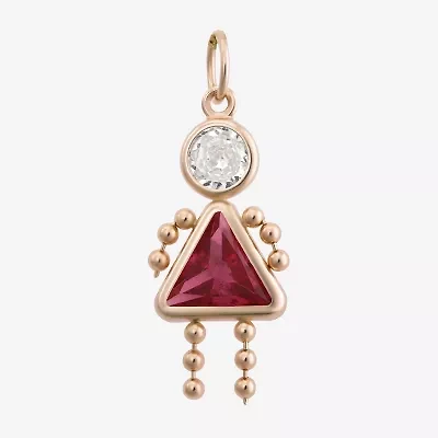 10K Gold October Birthstone Babies Girl Charm