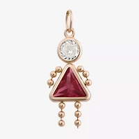 10K Gold October Birthstone Babies Girl Charm