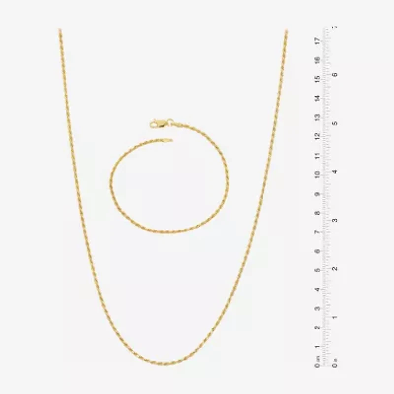 Made in Italy Womens 24K Gold Over Silver 2-pc. Jewelry Set