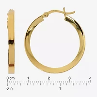 Womens 24K Gold Over Silver 30mm Hoop Earrings
