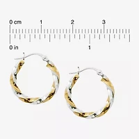 Womens 24K Gold Over Silver Drop Earrings