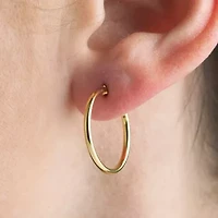 Womens 24K Gold Over Silver 3 Pair Earring Set