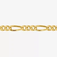 Made in Italy Womens 24K Gold Over Silver 20 Inch Figaro Chain Necklace