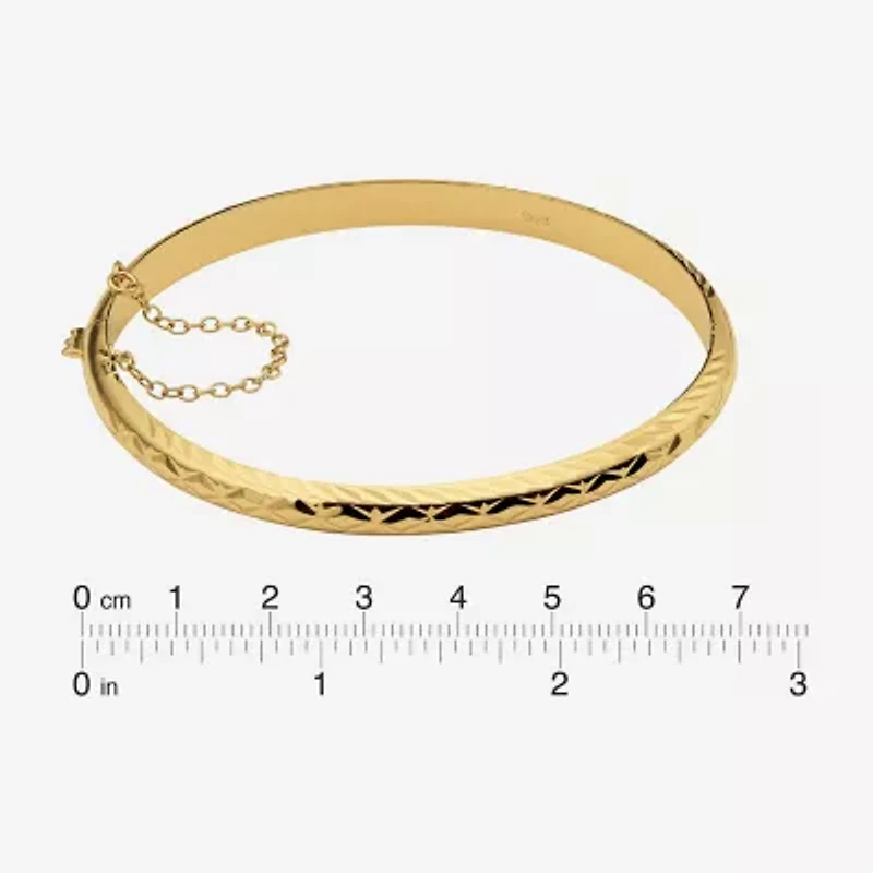 Womens 24K Gold Over Silver Bangle Bracelet