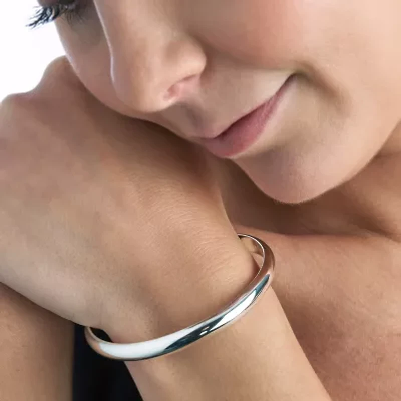 Womens Sterling Silver Bangle Bracelet