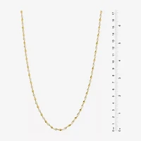Made in Italy Womens 24K Gold Over Silver Sterling Silver 18 Inch Singapore Chain Necklace