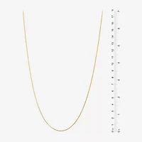 Made in Italy Womens 24K Gold Over Silver Sterling Silver Inch Box Chain Necklace