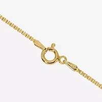 Made in Italy Womens 24K Gold Over Silver Sterling Silver Inch Box Chain Necklace