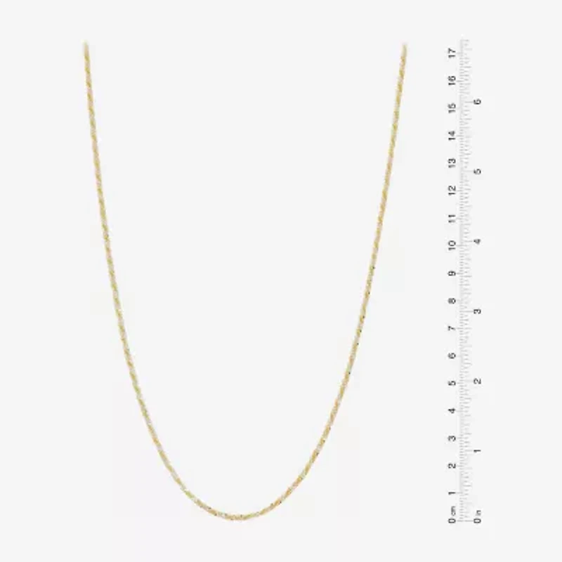 Made in Italy Womens 24K Gold Over Silver Sterling Silver 18 Inch Chain Necklace