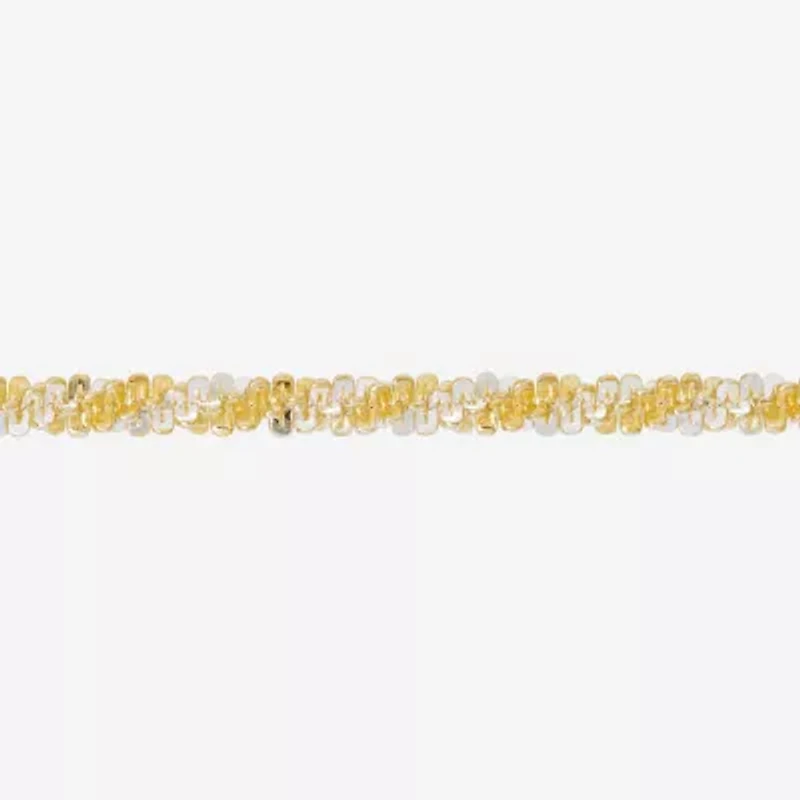 Made in Italy Womens 24K Gold Over Silver Sterling Silver 18 Inch Chain Necklace